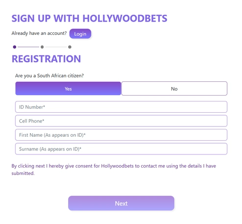 Hollywoodbets sign up