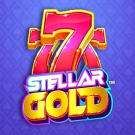 Stellar Gold slot logo by Snowborn Games at Hollywoodbets Casino